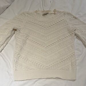 Loft crochet knit sweater